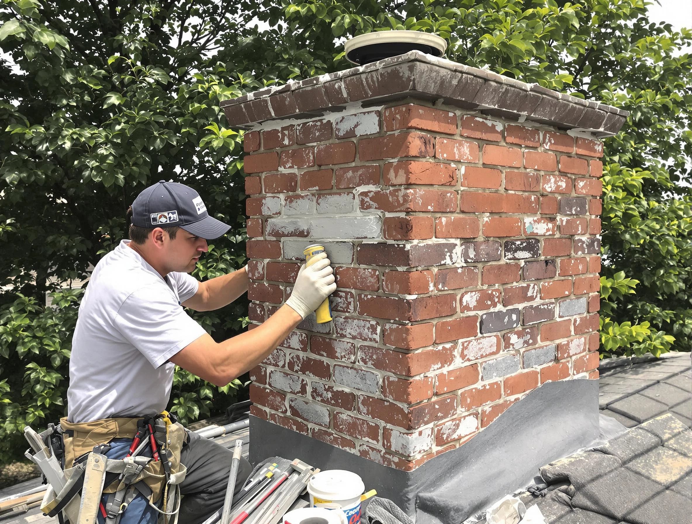 North Versailles Chimney Sweep restoring an aging chimney in North Versailles, PA