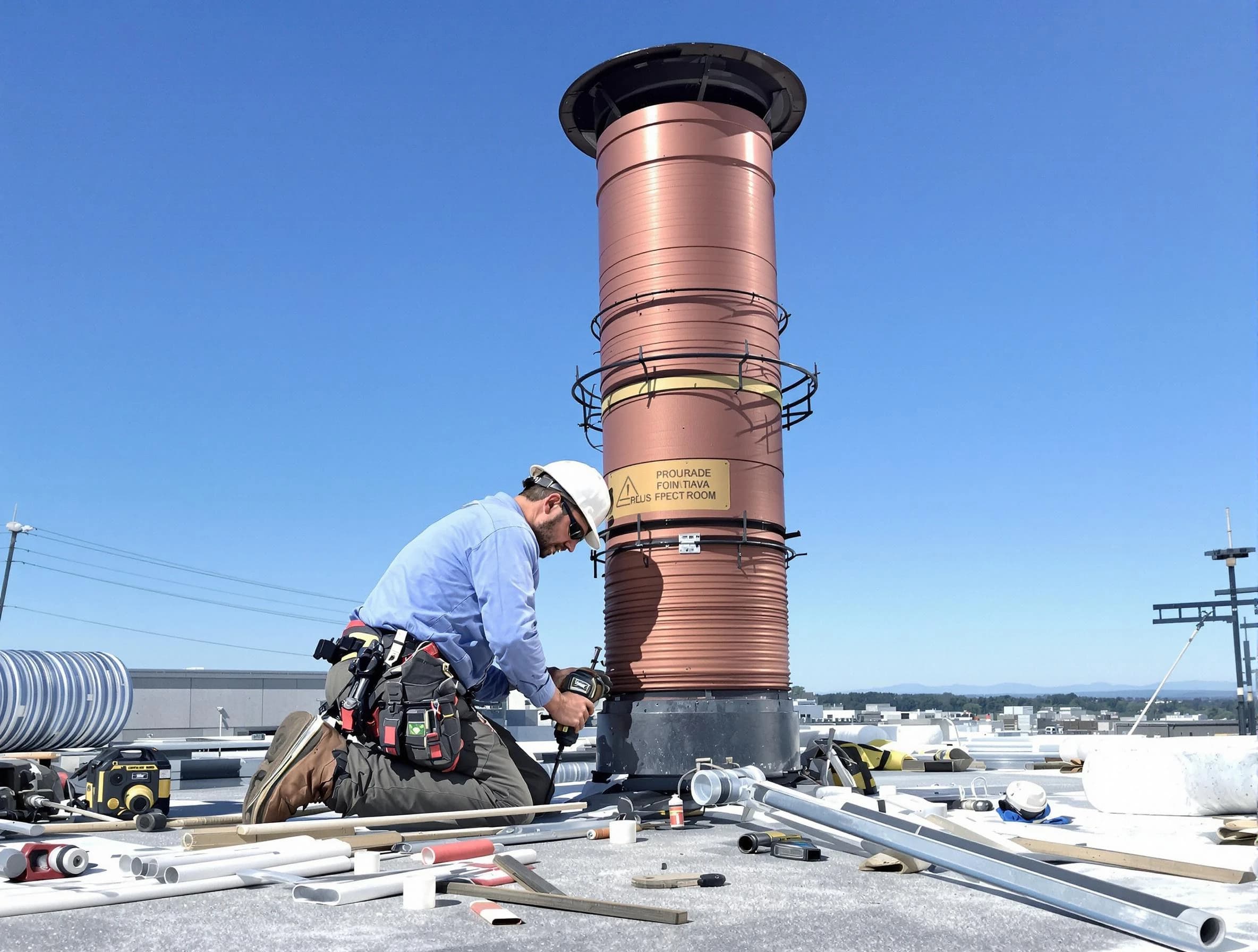 Installed chimney liner by North Versailles Chimney Sweep in North Versailles, PA
