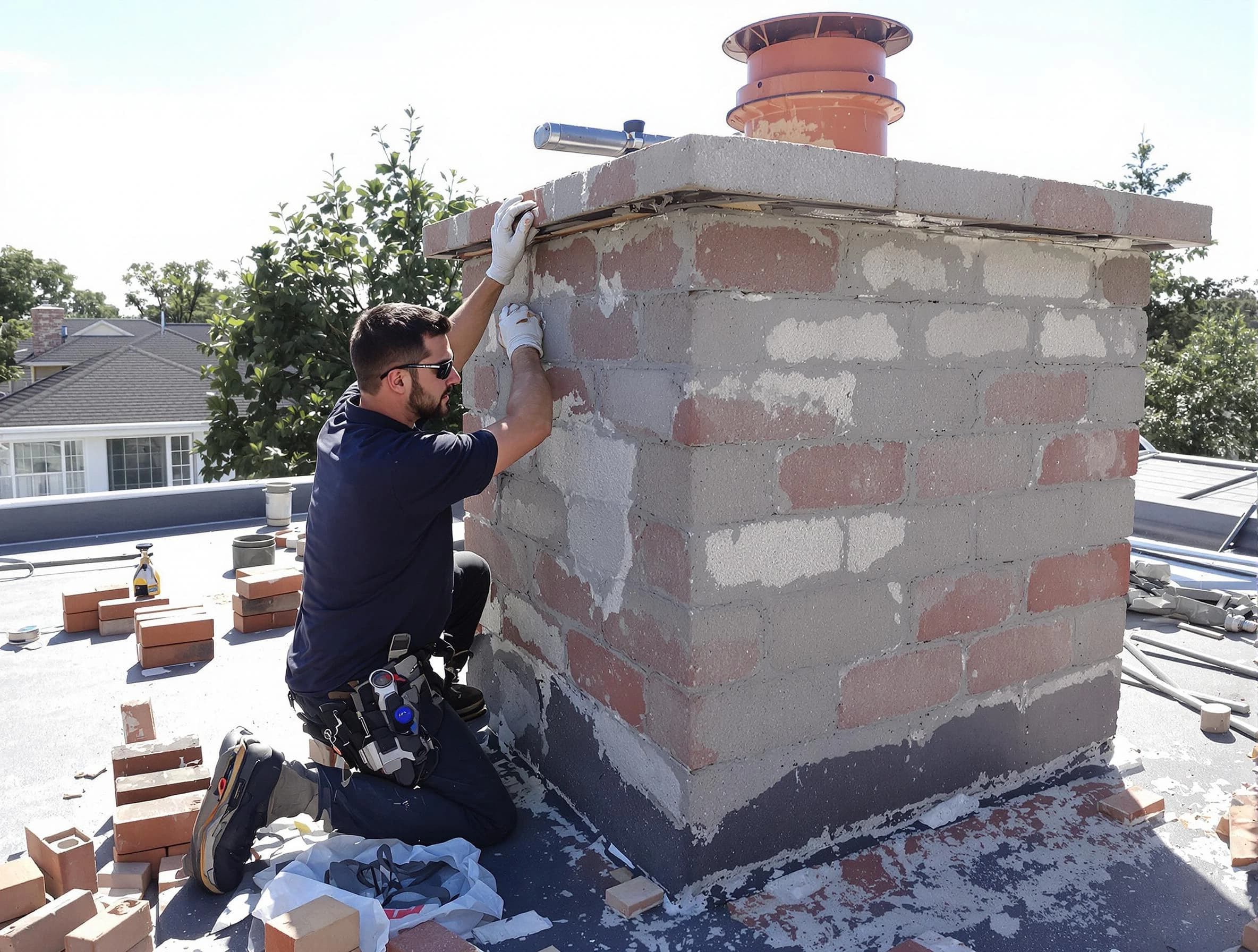 Advanced chimney repair process by North Versailles Chimney Sweep in North Versailles, PA