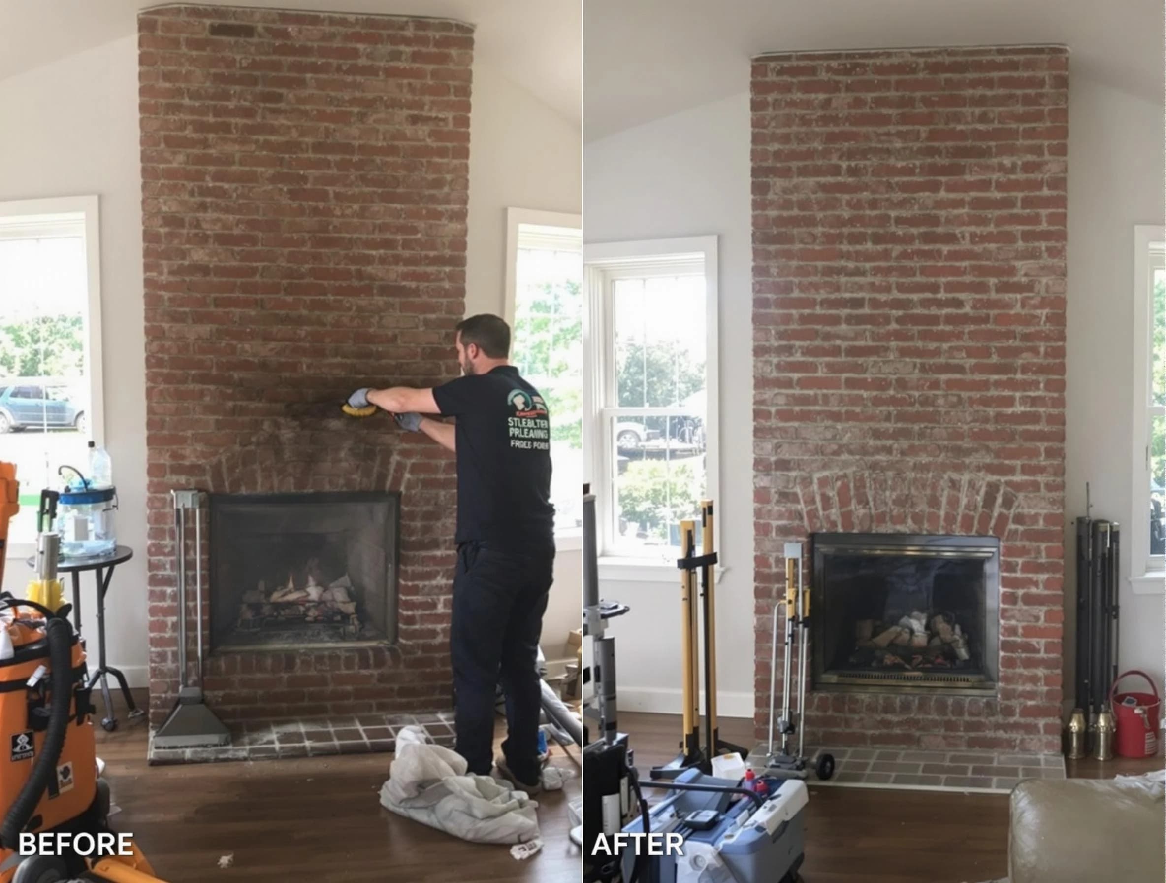 Finished chimney sweeping service by North Versailles Chimney Sweep in North Versailles, PA
