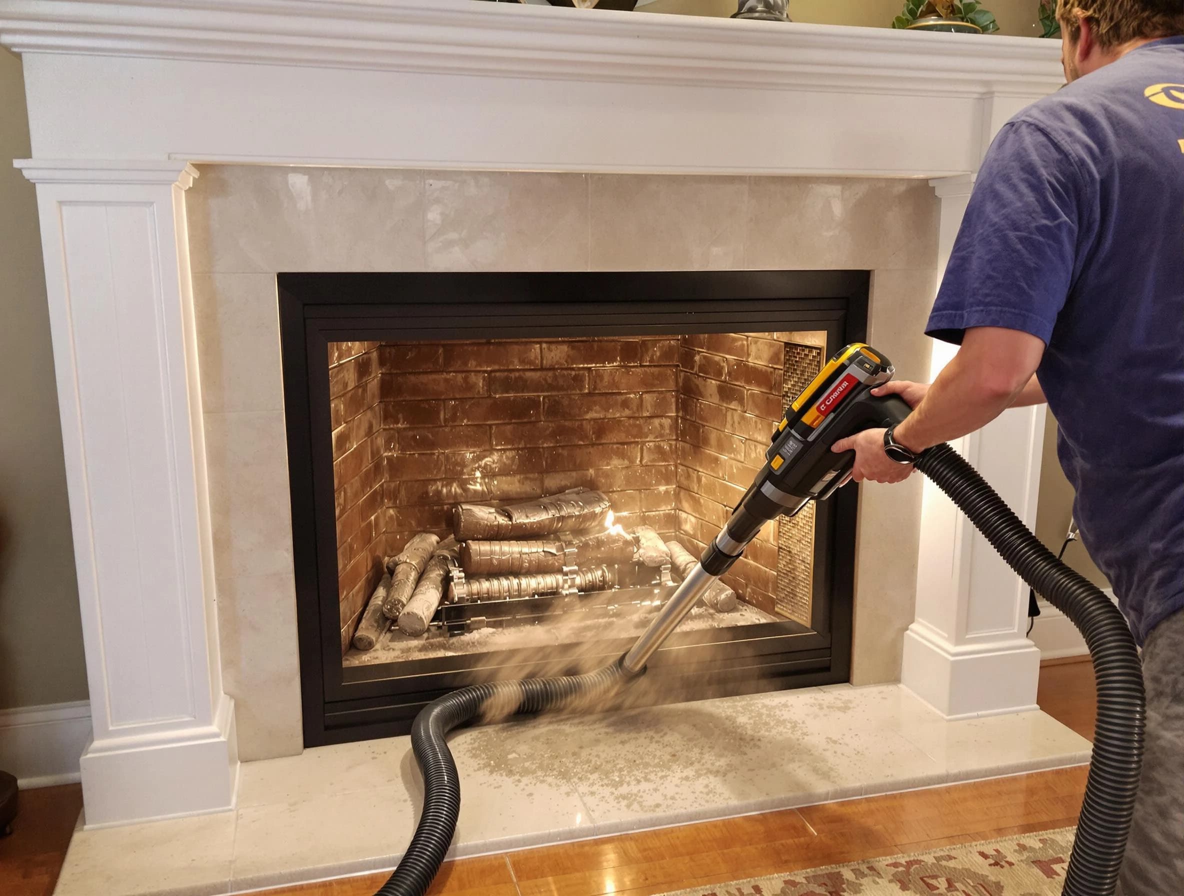 Fireplace cleaning performed by North Versailles Chimney Sweep in North Versailles, PA