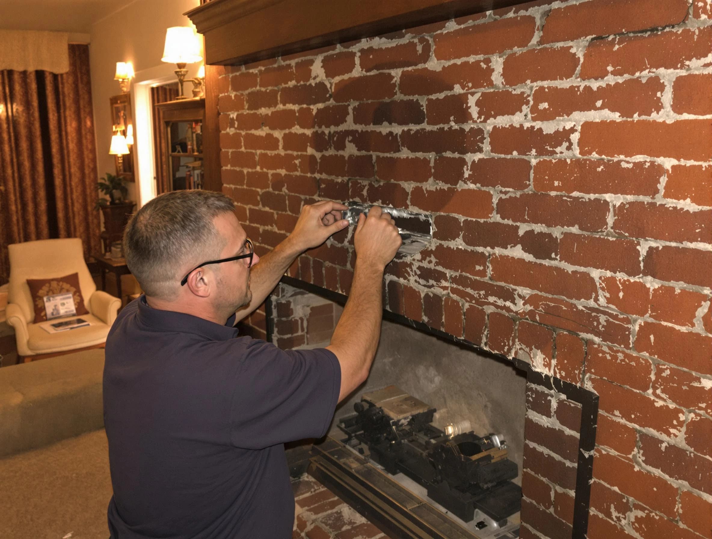 North Versailles Chimney Sweep expert fixing a fireplace in North Versailles, PA