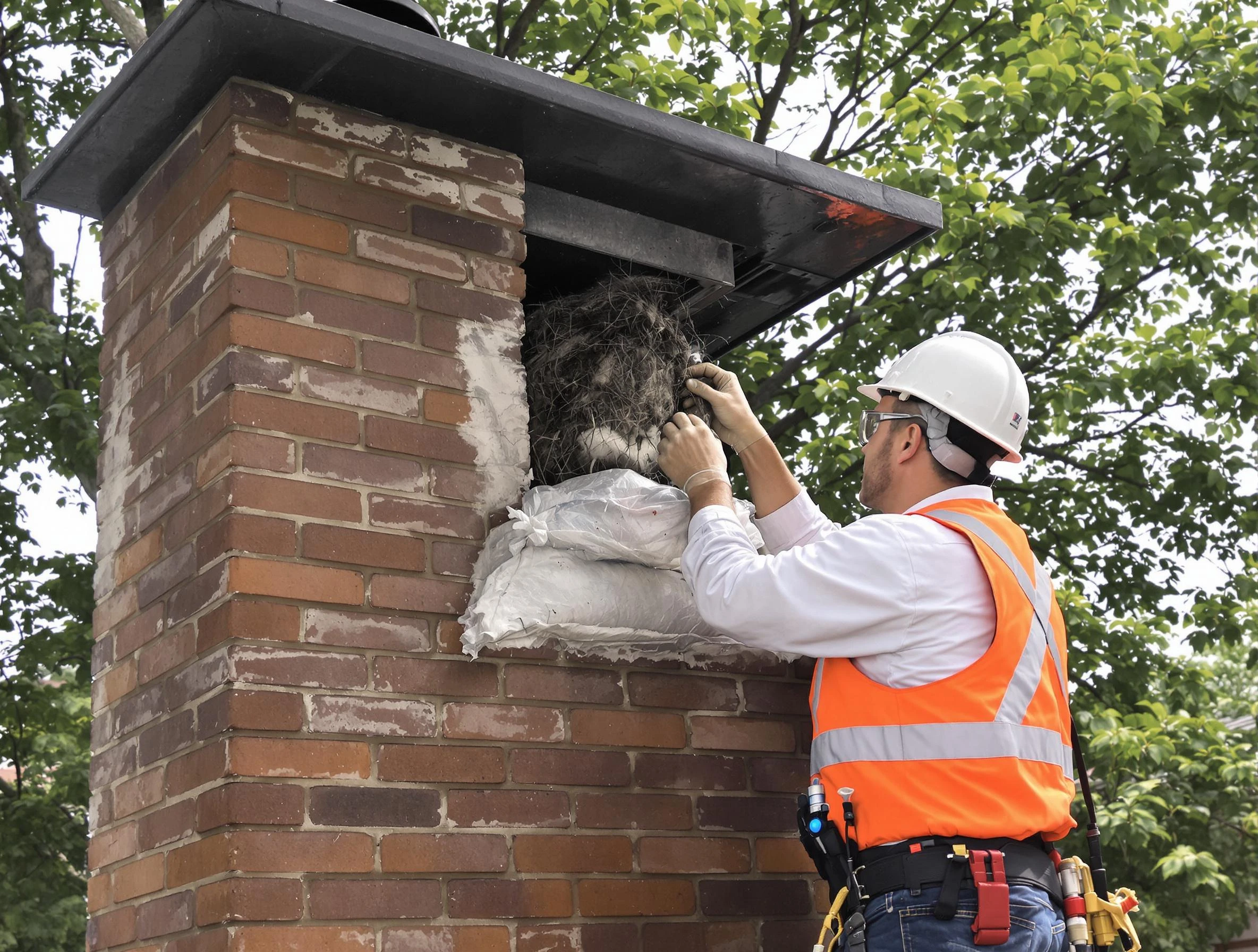 Humane removal of debris and animals by North Versailles Chimney Sweep in North Versailles, PA
